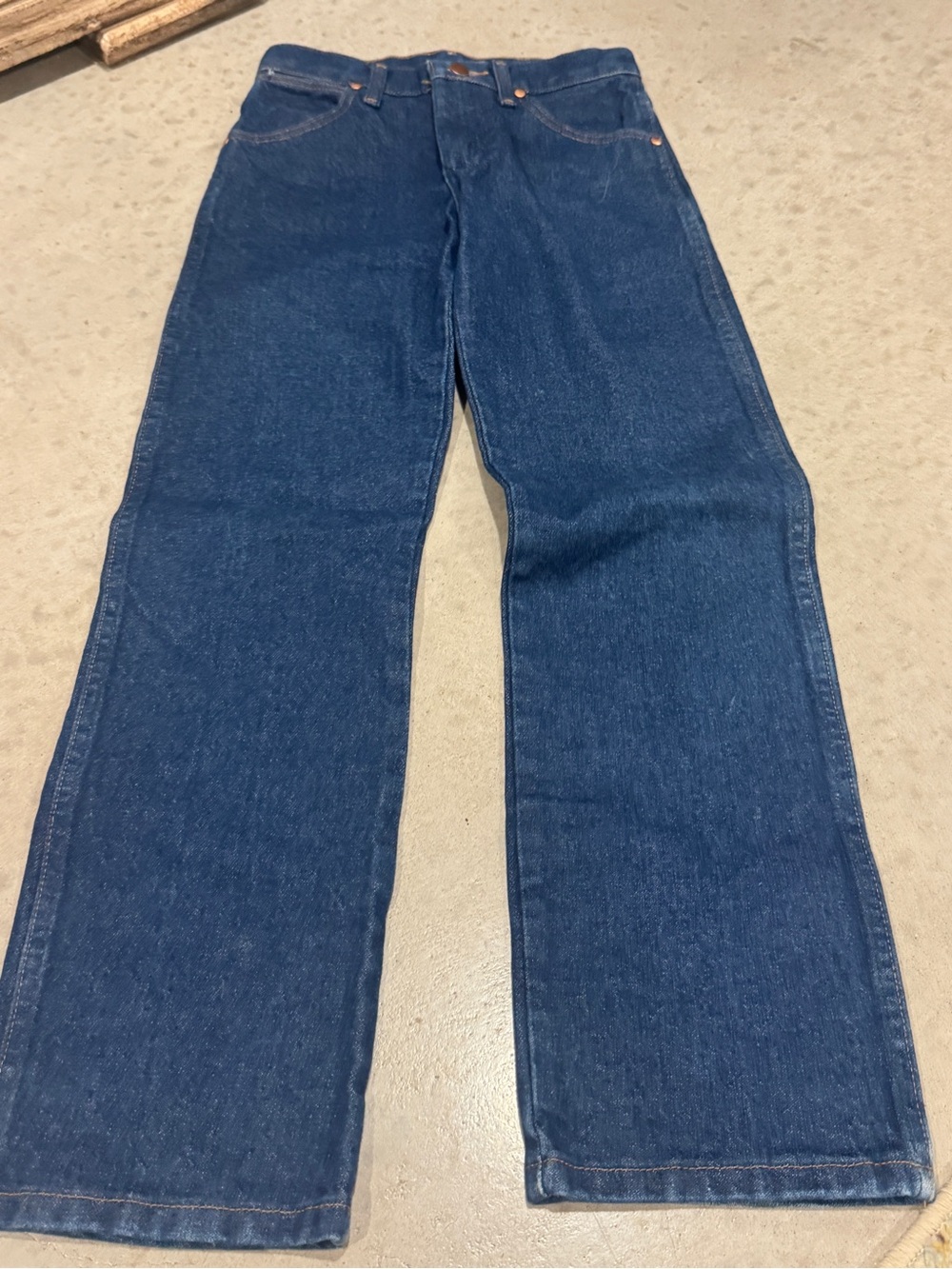 Classic Straight-Leg Jeans in Dark Blue